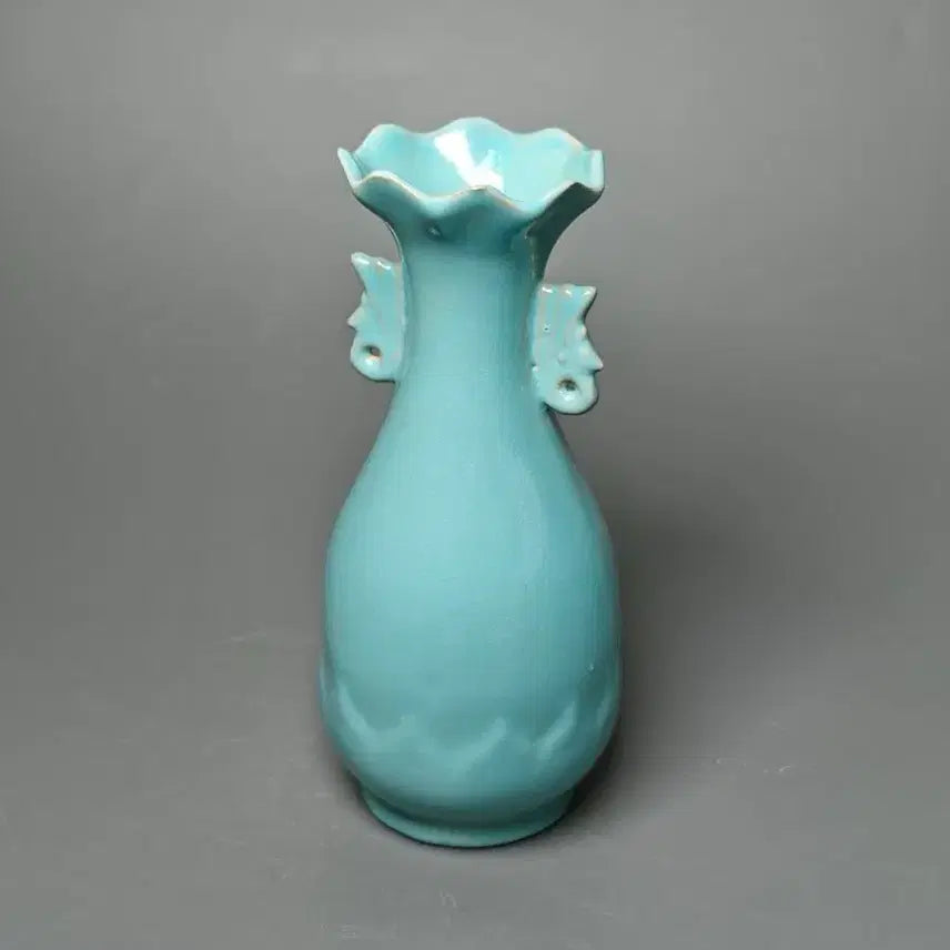 [BUNJANG] Song Yeoyeo Celadon Twin Vase with Lotus Scroll Pattern Chinese Antique Porcelain / 송 여요 청자 연판문 쌍이병 중국도자기 골동품 고미술품 수집품