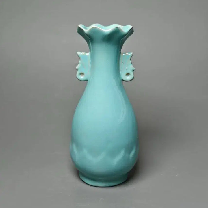 [BUNJANG] Song Yeoyeo Celadon Twin Vase with Lotus Scroll Pattern Chinese Antique Porcelain / 송 여요 청자 연판문 쌍이병 중국도자기 골동품 고미술품 수집품