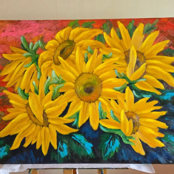 [BUNJANG] Sunflower Oil Painting / 해바라기유화그림