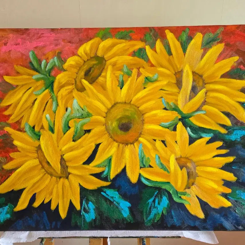 [BUNJANG] Sunflower Oil Painting / 해바라기유화그림