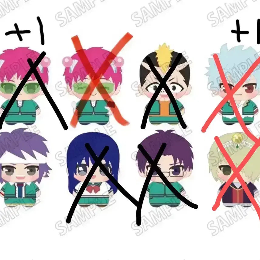 [BUNJANG] The Disastrous Life of Saiki K. Mini Mascot Charm / [1자리 남음]사이키 쿠스오의 재난 미니챰 마스코트 누이 인형키링 공구