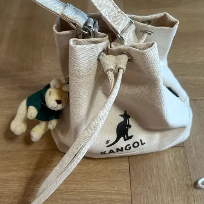 [BUNJANG] Kangol Canvas Bucket Bag / 캉골 캔버스 버킷백, 뽀글이가방
