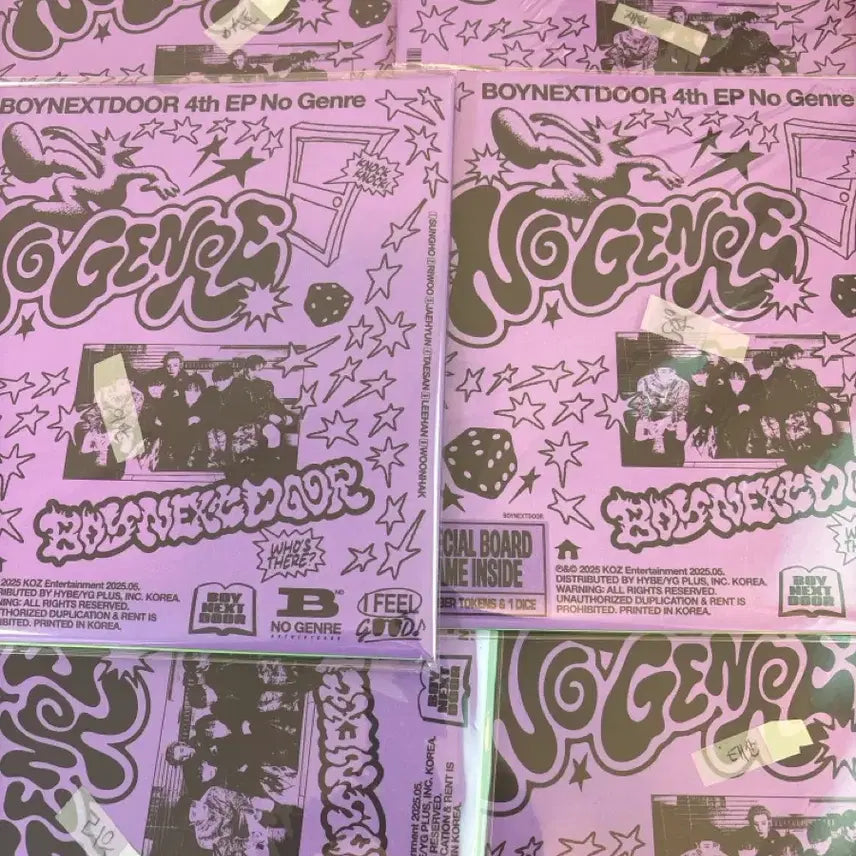 [BUNJANG] BOYNEXTDOOR NO GENRE Board Game Version Album Unsealed Full Set (Excluding Photocards) / 급처)보넥도 노장르 보드게임버전 개봉앨범 풀셋(포카제외)