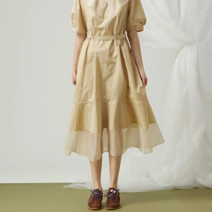 [BUNJANG] DEWL Long Frill Collar Midi Dress / 듀엘 원피스 판매해요
