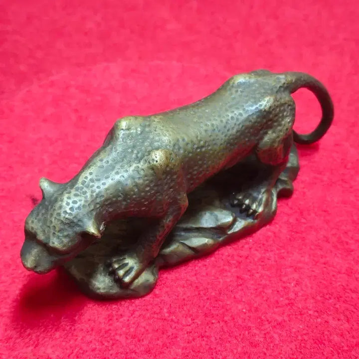 [BUNJANG] Bronze Panther Sculpture (After T. Cartier Replica) 1.1kg / 황동 브론즈 표범 조각상 피규어 (프랑스 카르티에 재현작 / 1.1kg