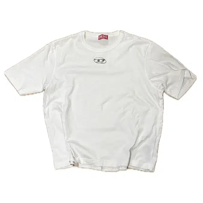 [BUNJANG] Diesel Logo Short Sleeve T-Shirt White / 디젤 로고 반팔 화이트