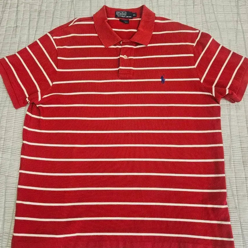 [BUNJANG] Polo Ralph Lauren Striped Short Sleeve Polo Shirt XL / 폴로 랄프로렌 반팔 카라 XL 105 (정품)