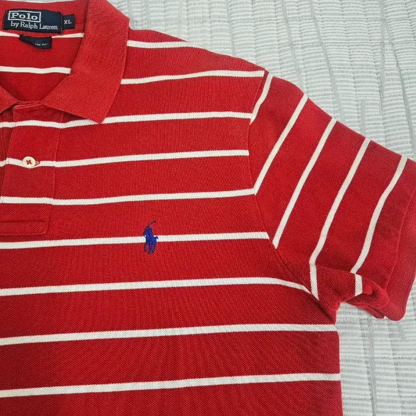 [BUNJANG] Polo Ralph Lauren Striped Short Sleeve Polo Shirt XL / 폴로 랄프로렌 반팔 카라 XL 105 (정품)