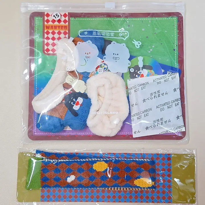 [BUNJANG] 15cm Doll Clothing - Soy Closet Reversible Jacket (Blue) / 무속성솜인형옷 15cm - 두유옷장 리버시블 자켓 블루