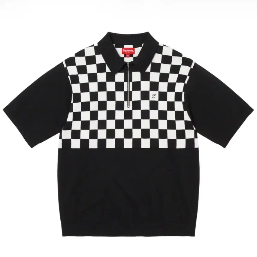 [SOLD OUT] [XL] 22SS 슈프림 체커보드 집 폴로 블랙