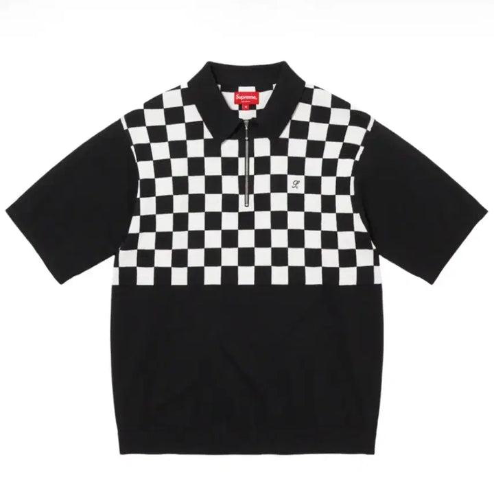 [SOLD OUT] [XL] 22SS 슈프림 체커보드 집 폴로 블랙