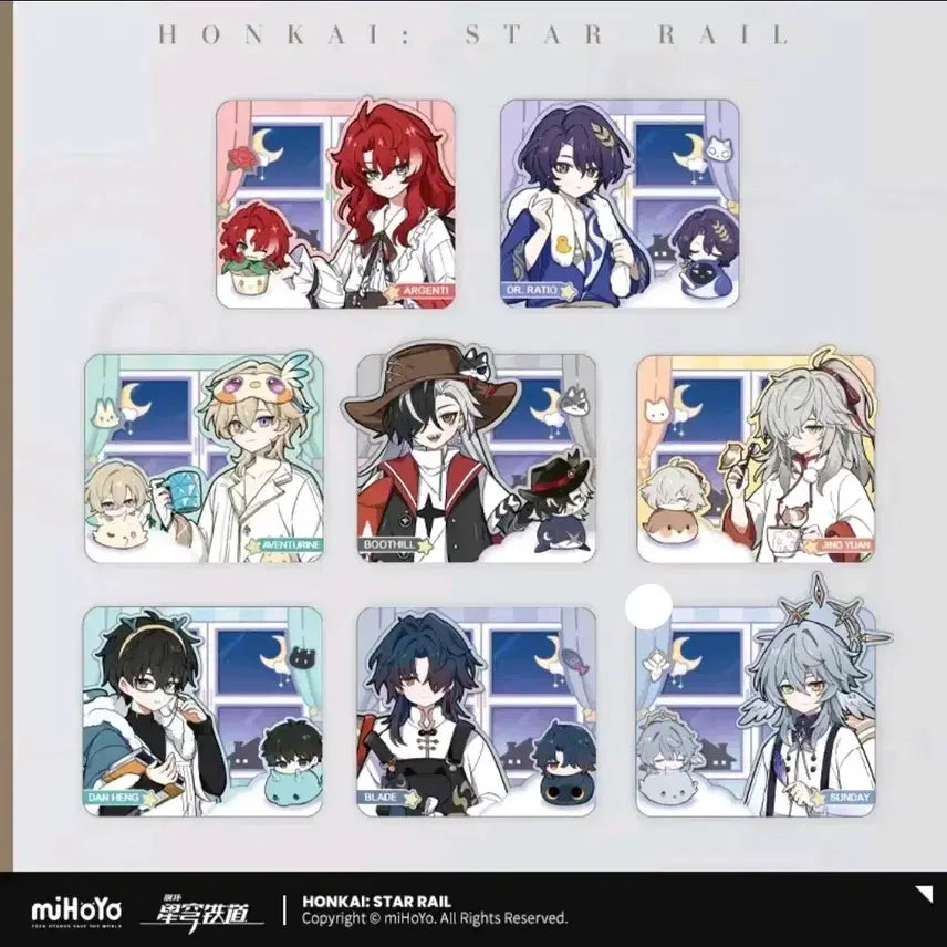 [BUNJANG] Honkai: Star Rail "Boys Dorm" Series Acrylic Standees, Badges, Keychains, and Blankets / 10일공구마감) 스타레일 붕스 남자기숙사 시리즈 단항어벤츄린레이시오선데이
