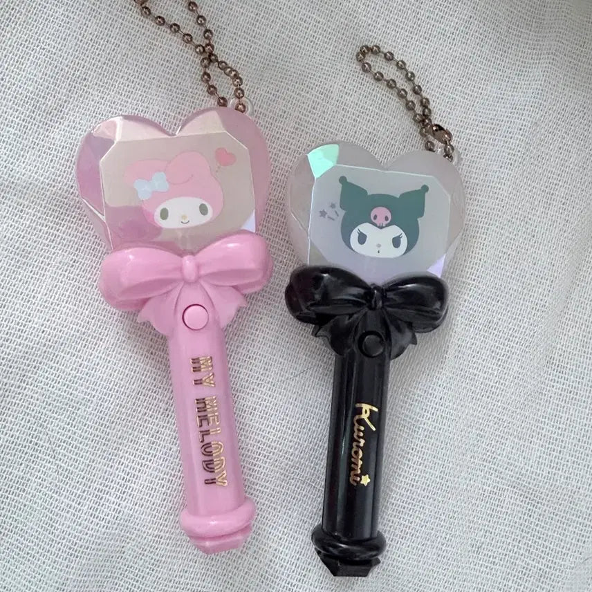 [BUNJANG] Sanrio My Melody &amp; Kuromi Lightstick Keyring Set / 마이멜로디 쿠로미 응원봉 키링 세트판매