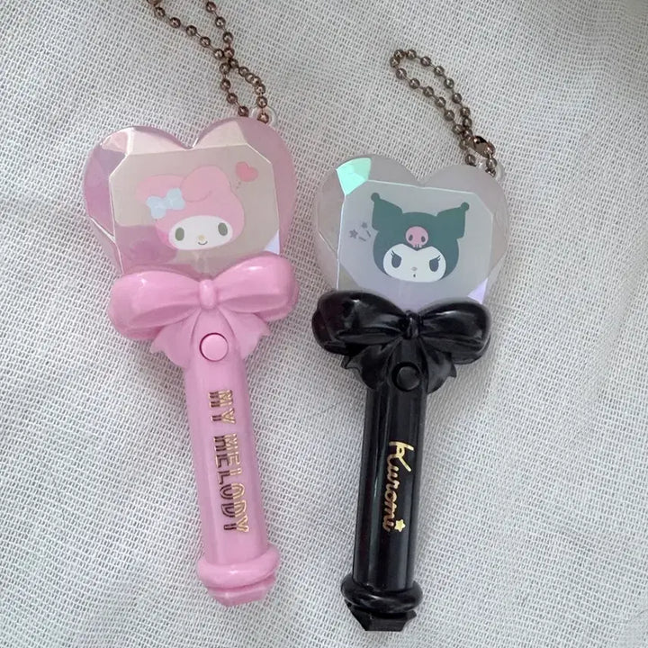 [BUNJANG] Sanrio My Melody &amp; Kuromi Lightstick Keyring Set / 마이멜로디 쿠로미 응원봉 키링 세트판매