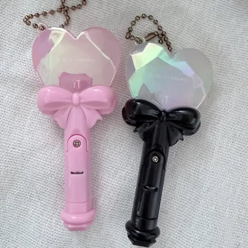 [BUNJANG] Sanrio My Melody &amp; Kuromi Lightstick Keyring Set / 마이멜로디 쿠로미 응원봉 키링 세트판매