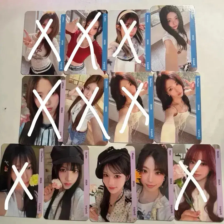 [BUNJANG] tripleS SO HYUN JI WOO YU BIN Object Set Photocard / 트리플에스 교환 소현 지우 유빈 앨범 오브젝트 옵젝 cc302 303