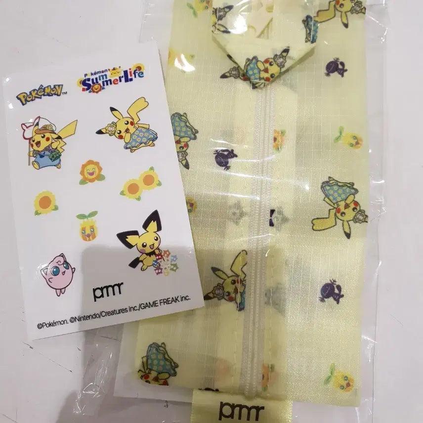 [BUNJANG] Pokemon Pikachu Pouch &amp; Sticker Set / 포켓몬스터 피카츄 파우치 &amp; 스티커
