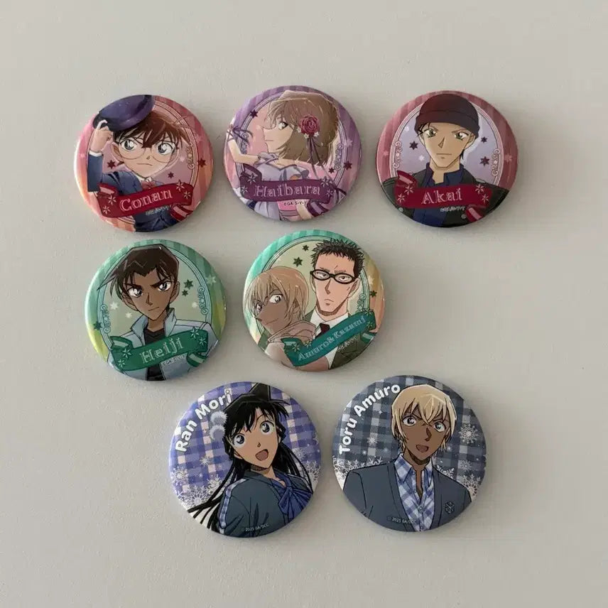 [BUNJANG] Detective Conan Pin Badge Set (7 pcs) / 명탐정코난 핀뱃지 7개 일괄