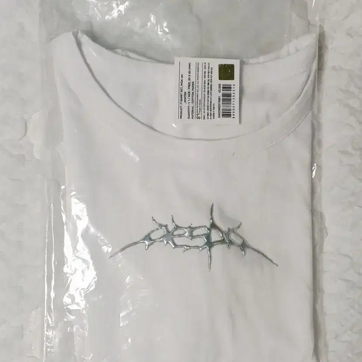 [BUNJANG] Aespa Lemonade Pop-Up Store Logo T-Shirt / 에스파 레모네이드 팝업 굿즈 티셔츠 본품