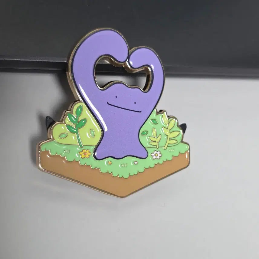 [BUNJANG] Pokemon Ditto Embossed Heart Badge / 포켓몬 메타몽 엠보 뱃지 하트