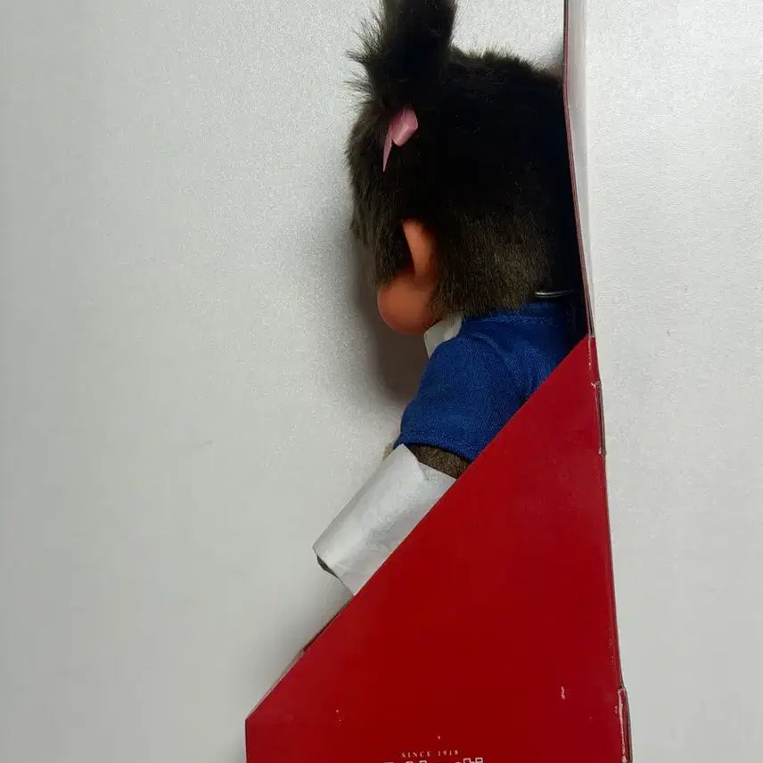 [BUNJANG] Monchhichi Doll with Bear Bag and Pigtails / 곰돌이 가방을 멘 양갈래 몬치치