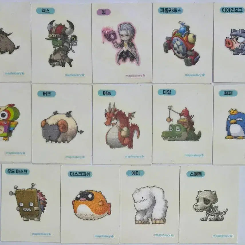 [BUNJANG] MapleStory Sticker Bundle / (급처)메이플스토리 띠부씰 일괄