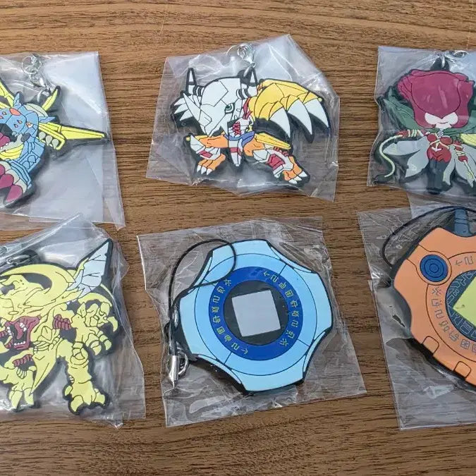 [BUNJANG] Digimon Rubber Keychain Set (Sealed &amp; Unsealed) / 미개봉&amp;개봉) 디지몬 고무 키링 세트