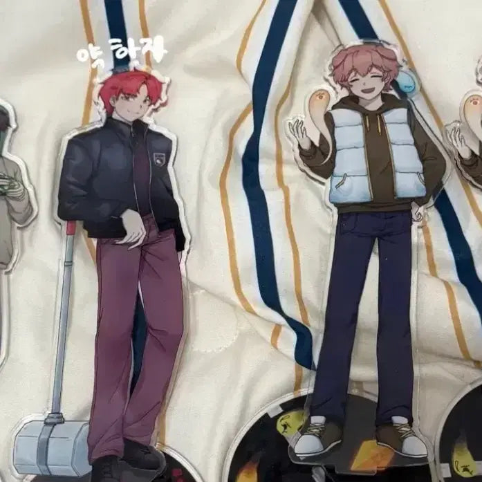 [BUNJANG] Pixelie Misuban Radder Deokgae Dinosaur Acrylic Standee Exhibition Set / 픽셀리 미수반 뜰팁 아크릴 라더 덕개 공룡 스탠드 전시회