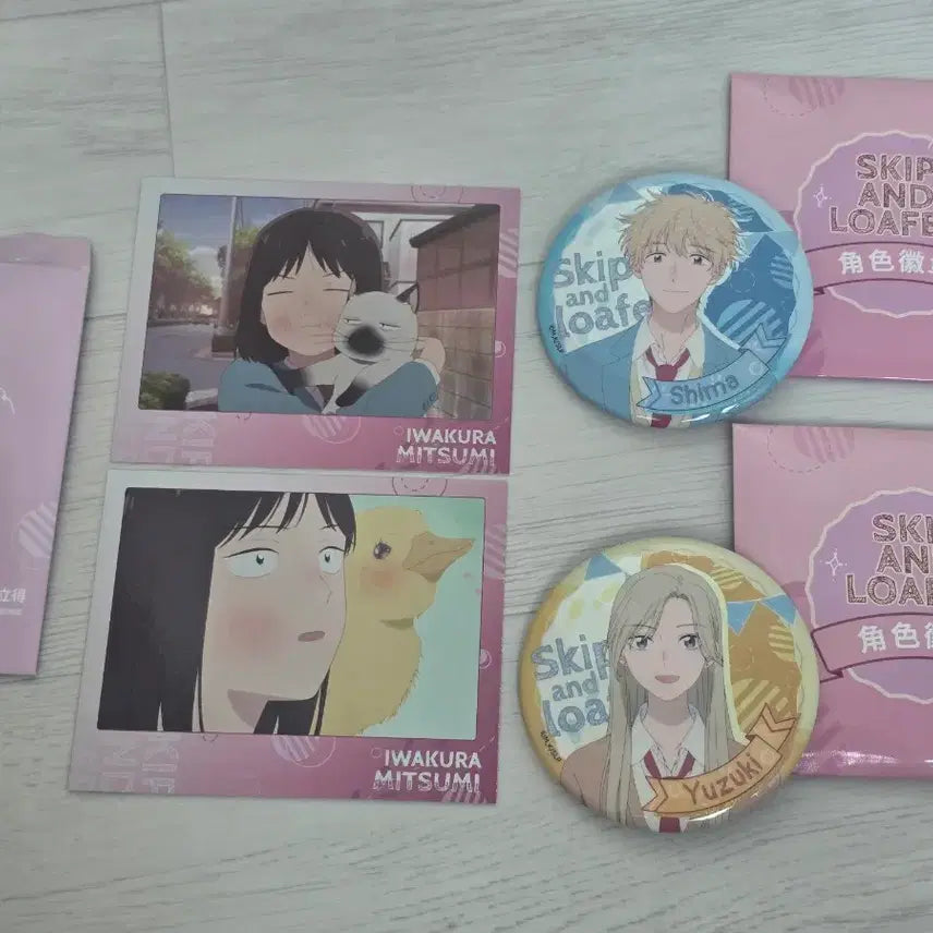 [BUNJANG] Skip and Loafer Canned Badges &amp; Polaroid Photocard Bundle Set / [일괄] 스킵과 로퍼 캔뱃지, 폴라로이드 포토카드