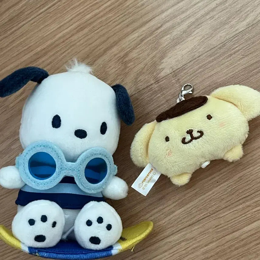 [BUNJANG] Sanrio Pompompurin &amp; Pochacco Keyring Set / 세트) 산리오 폼폼푸린 &amp; 포차코 키링