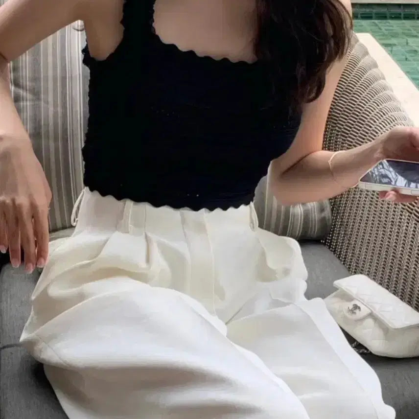[BUNJANG] Riette Lorn Slacks Size 1 Ivory / 리에뜨 riette lorn slacks 1사이즈