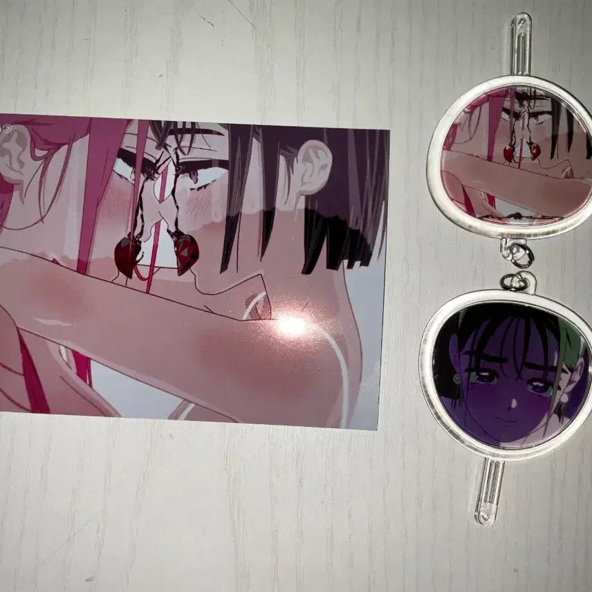 [BUNJANG] ACE TASTE Sua Image Karma Postcard Fan Charm Acrylic GAF / 에이스테 수아미지 카르마 엽서 부채키링 아크릴 GAF