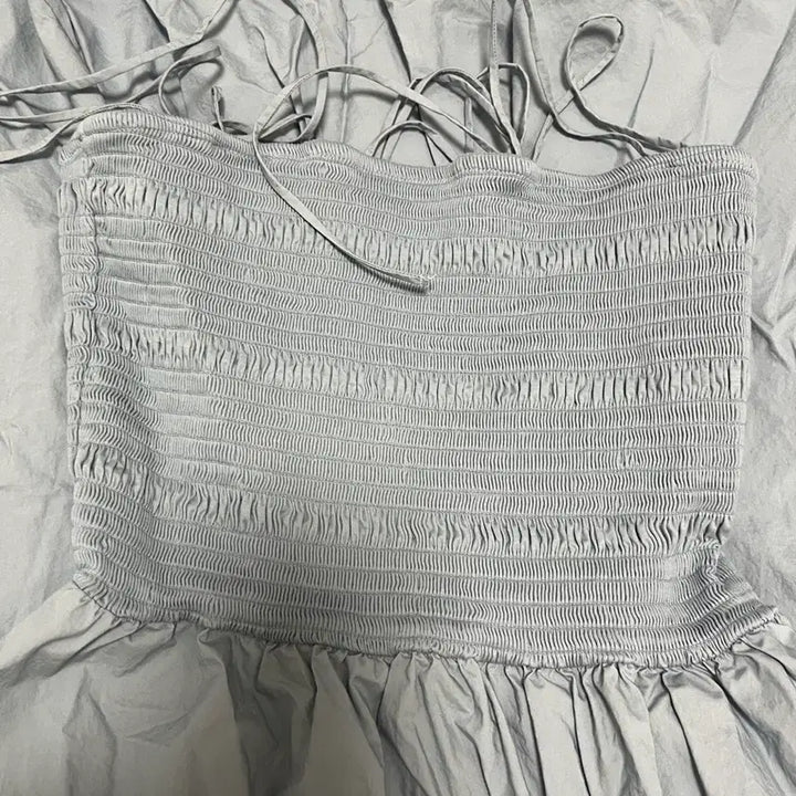 [BUNJANG] COS Shredded Midi Dress Powder Blue S / COS 코스 쉬레드 미디 드레스 파우더블루 S사이즈