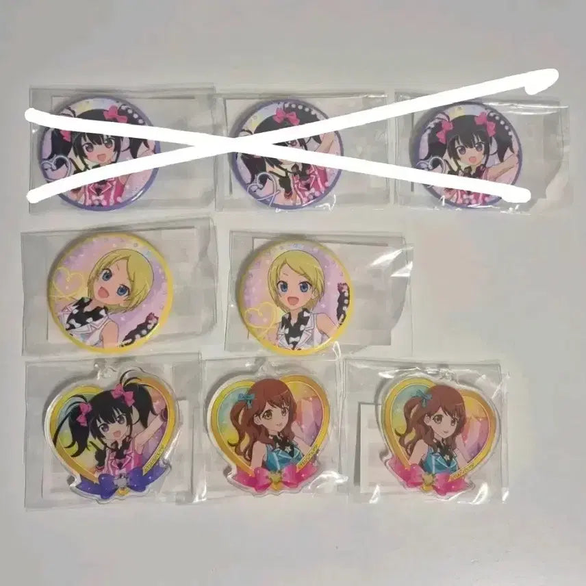 [BUNJANG] Prism Stone Pretty Rhythm Aurora Dream Aira Visual Cross Badge/Acrylic Keyring / 프리즘스톤프리티리듬오로라드림 마루쿠지 아이라비주얼크로스세레논뱃지아크릴키링