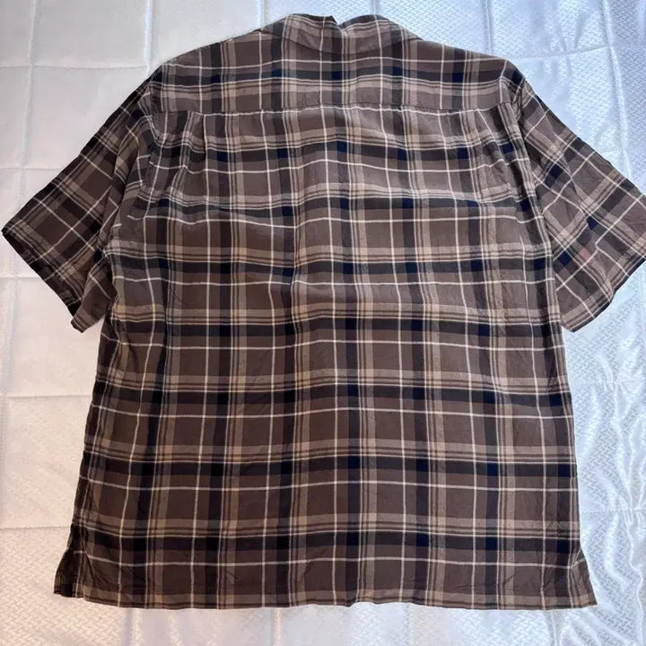 [BUNJANG] Kaptain Sunshine 24SS Open Collar Shirt Brown Check / 캡틴선샤인 24SS 오픈카라 셔츠 38