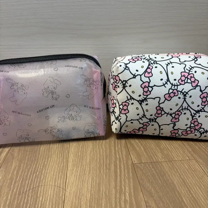 [BUNJANG] Sanrio Hello Kitty &amp; My Melody Pouch Set / 헬로키티 마이멜로디 파우치 세트