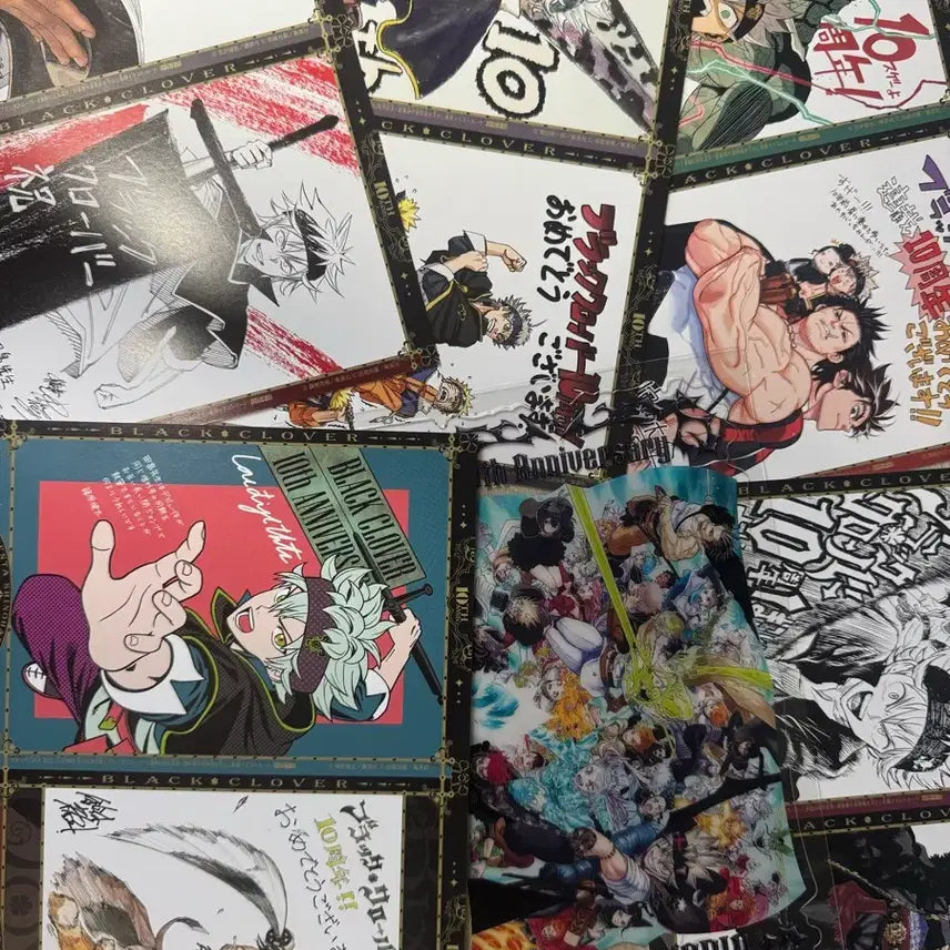 [BUNJANG] Black Clover 10th Anniversary Jump Special Postcard Collection Bundle Set / (일괄) 블랙클로버 10주년 점프 작가 특전엽서 모음