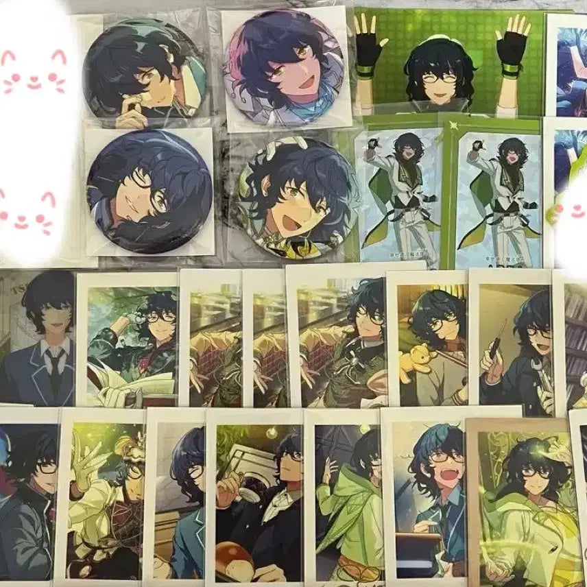 [BUNJANG] Ensemble Stars! Switch Aoba Tsumugi Merchandise Bundle Set / 앙스타 스위치 아오바 츠무기 캔뱃지 지류 일괄 양도