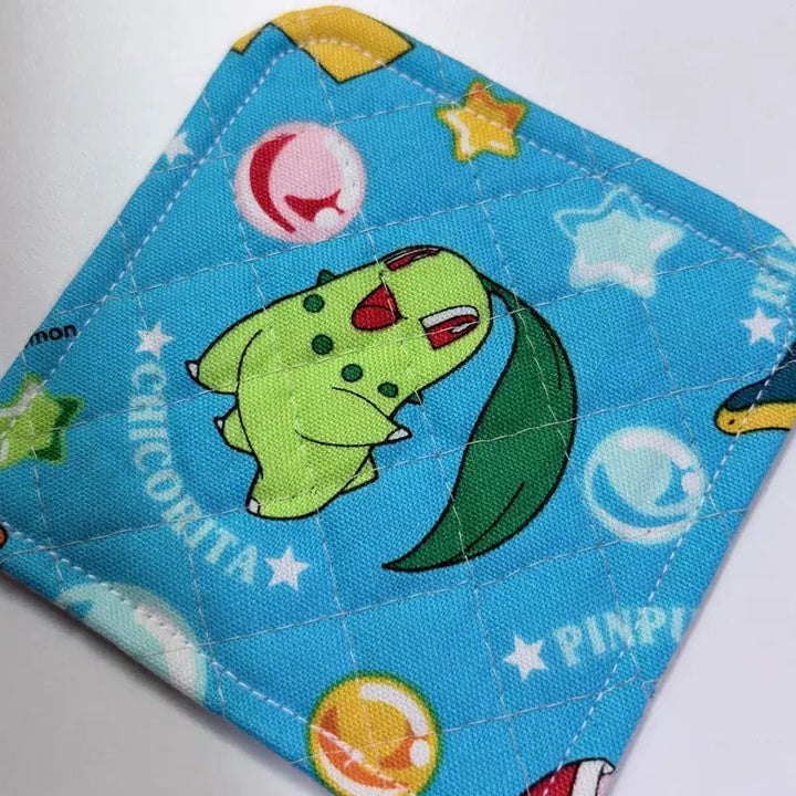 [BUNJANG] Pokemon Chikorita &amp; Piplup Cup Coaster / 포켓몬스터 컵코스터 티코스터 컵받침 치코리타 팽도리