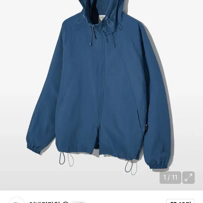 [BUNJANG] Urban Type Hooded Zip-Up Windbreaker Jacket Blue M / 어반디타입 후드 집업 바람막이 자켓 블루 M