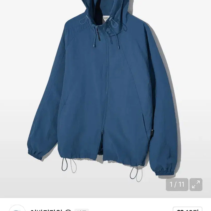 [BUNJANG] Urban Type Hooded Zip-Up Windbreaker Jacket Blue M / 어반디타입 후드 집업 바람막이 자켓 블루 M