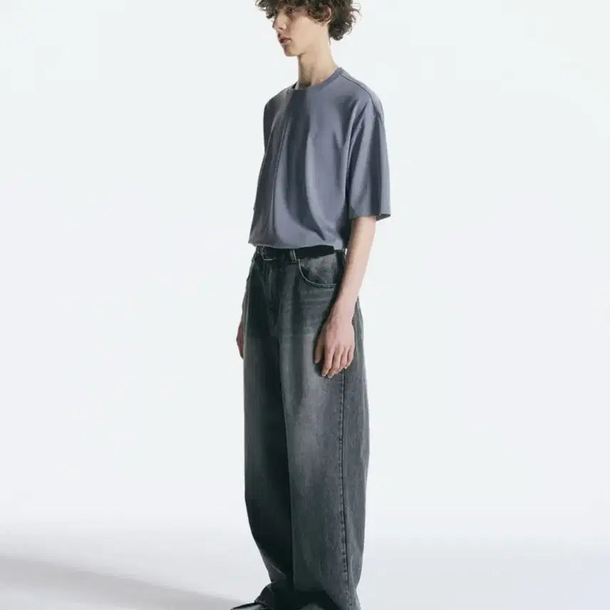 [BUNJANG] Insilence CALIK Low Waist Wide Jeans Ash Grey / 인사일런스 CALIK 로우 웨이스트 와이드 진 애쉬 그레이