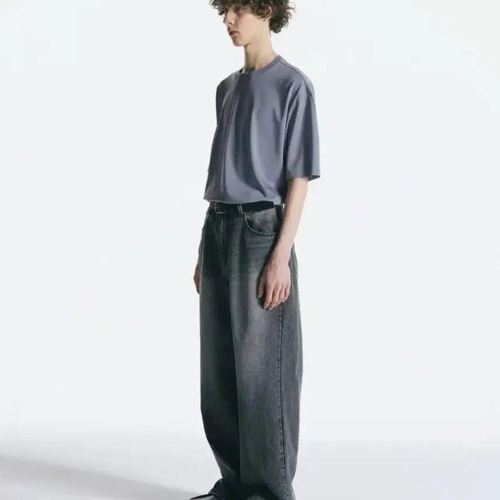 [BUNJANG] Insilence CALIK Low Waist Wide Jeans Ash Grey / 인사일런스 CALIK 로우 웨이스트 와이드 진 애쉬 그레이