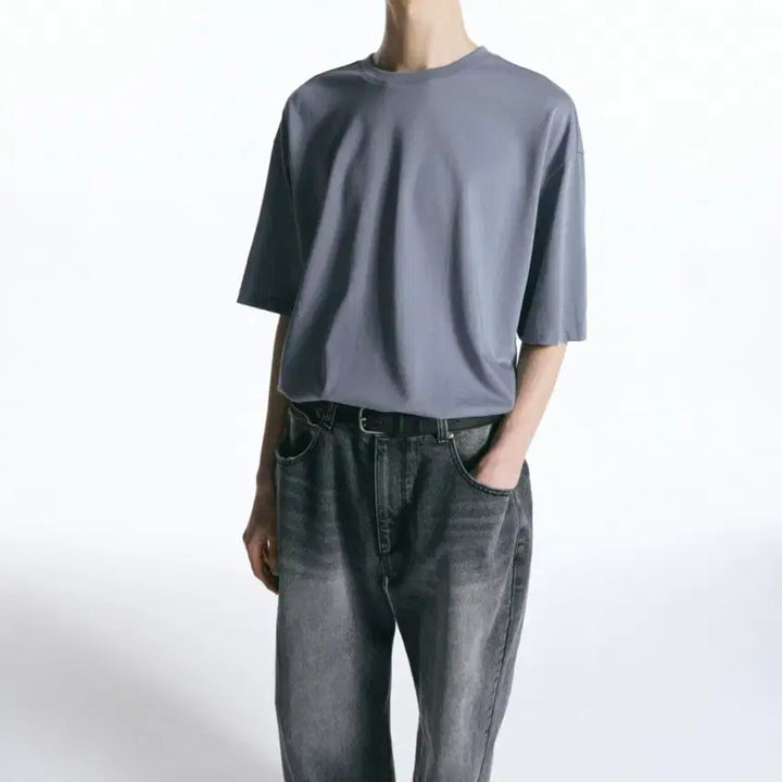 [BUNJANG] Insilence CALIK Low Waist Wide Jeans Ash Grey / 인사일런스 CALIK 로우 웨이스트 와이드 진 애쉬 그레이