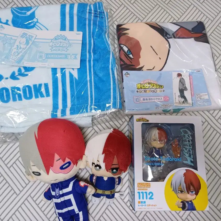 [BUNJANG] My Hero Academia Todoroki Bundle Set (Nendoroid, Plush, Towel, Acrylic) / 히로아카 토도로키 세트 일괄 (넨도, 인형, 타올, 아크릴)