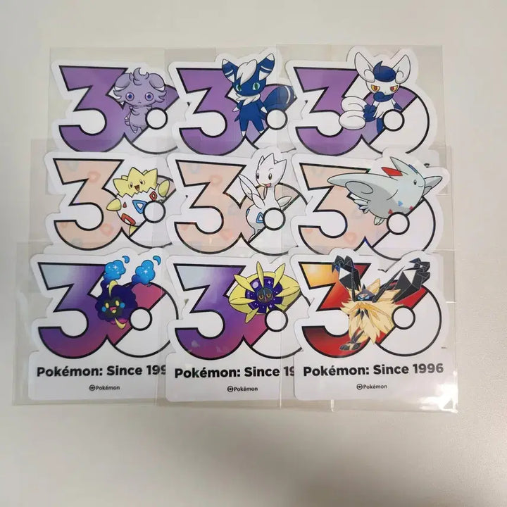 [BUNJANG] Pokemon 30th Anniversary Stickers - Assorted Characters (65 Types) / 포켓몬 30주년 스티커 피카츄 외 48종