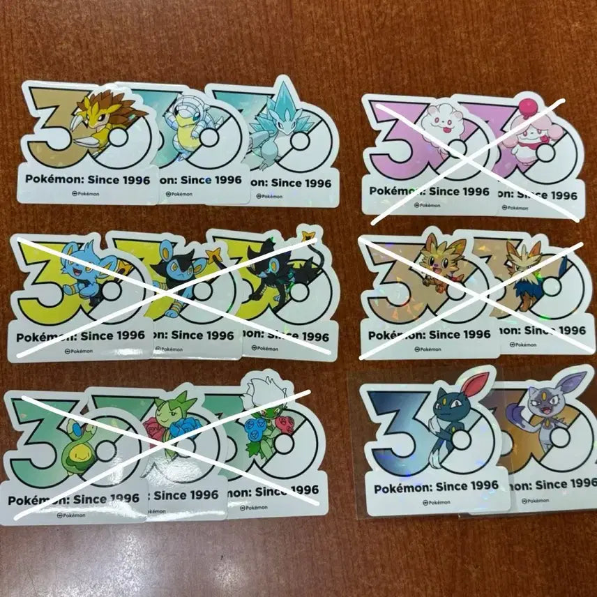 [BUNJANG] Pokemon 30th Anniversary Stickers - Assorted Characters (65 Types) / 포켓몬 30주년 스티커 피카츄 외 48종