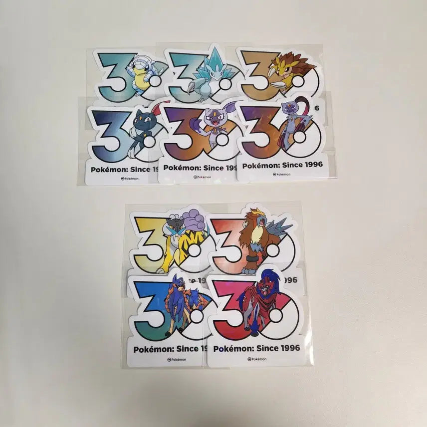 [BUNJANG] Pokemon 30th Anniversary Stickers - Assorted Characters (65 Types) / 포켓몬 30주년 스티커 피카츄 외 48종