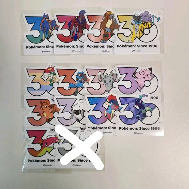 [BUNJANG] Pokemon 30th Anniversary Stickers - Assorted Characters (65 Types) / 포켓몬 30주년 스티커 피카츄 피츄 팬텀 마휘핑 외 34종