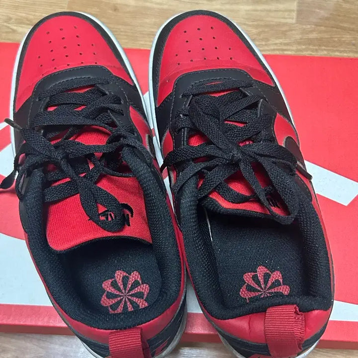 [BUNJANG] Nike Court Borough Low Recraft Red Shoes / 나이키 코트 버로우 로우 리크래프트 레드 신발 230-35